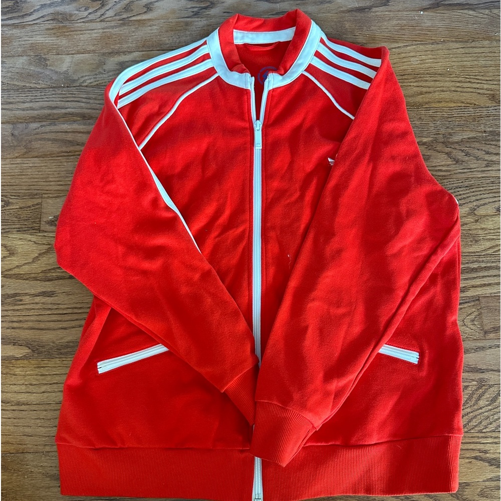 Adidas Originals Women's Red Bomber Jacket